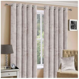 SUPREME BEDDING LTD (46" x 54" (116cm x 137cm), Beige) Luxury Velvet Curtains Ready Made Eyelet Ring SUPREME BEDDING LTD (46" x 54" (116cm x 137cm), Beige) Luxury Velvet Curtains Ready Made Eyelet Ring