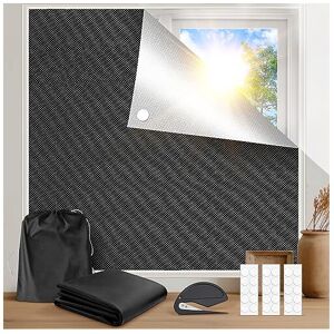 Obidodi 100% Blackout Blind 250x145cm - Stick-On Portable DIY Window Shade for A Obidodi 100% Blackout Blind 250x145cm - Stick-On Portable DIY Window Shade for A
