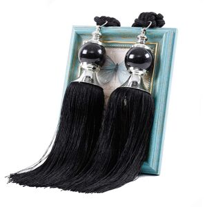 Upstore 1Pair Curtain Tassel Tiebacks Crystal Beaded Fringe Ropes Holdbacks for Drapery Upstore 1Pair Curtain Tassel Tiebacks Crystal Beaded Fringe Ropes Holdbacks for Drapery