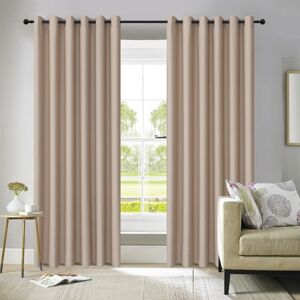 Zimel Homes (Beige, 66" x 54") Thick Thermal Blackout Ready Made Eyelet Ring Top Pair Curtai Zimel Homes (Beige, 66" x 54") Thick Thermal Blackout Ready Made Eyelet Ring Top Pair Curtai