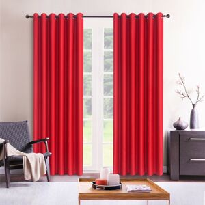 Zimel Homes (Red, 46" x 54") Thick Thermal Blackout Ready Made Eyelet Ring Top Pair Curtains Zimel Homes (Red, 46" x 54") Thick Thermal Blackout Ready Made Eyelet Ring Top Pair Curtains