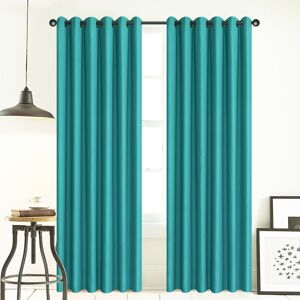 Zimel Homes (Teal, 46" x 54") Thick Thermal Blackout Ready Made Eyelet Ring Top Pair Curtain Zimel Homes (Teal, 46" x 54") Thick Thermal Blackout Ready Made Eyelet Ring Top Pair Curtain