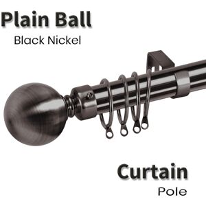 Imperial Rooms (160 x 300 cm (63'-118' in), Black Nickel- Plain Ball) Heavy Extendable Metal Cu Imperial Rooms (160 x 300 cm (63'-118' in), Black Nickel- Plain Ball) Heavy Extendable Metal Cu