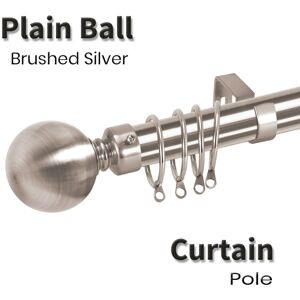 Imperial Rooms (120 x 210 cm (48'-83' in), Brushed Silver- Plain Ball) Heavy Extendable Metal C Imperial Rooms (120 x 210 cm (48'-83' in), Brushed Silver- Plain Ball) Heavy Extendable Metal C