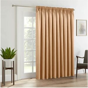 SUPREME BEDDING LTD (BEIGE, 66 x 84 DOOR CURTAIN) Blackout Pencil Pleat Curtains Ready Made Curtain SUPREME BEDDING LTD (BEIGE, 66 x 84 DOOR CURTAIN) Blackout Pencil Pleat Curtains Ready Made Curtain