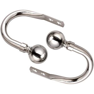 Imperial Rooms (Plain Ball- Brushed Silver) Metal Curtain Holdbacks 2Pcs Wall Mounted Tie Back Imperial Rooms (Plain Ball- Brushed Silver) Metal Curtain Holdbacks 2Pcs Wall Mounted Tie Back