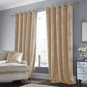Imperial Rooms (66" x 72" (168cm x 183cm), Beige Velvet Curtain) Velvet Curtains Eyelet Ring To Imperial Rooms (66" x 72" (168cm x 183cm), Beige Velvet Curtain) Velvet Curtains Eyelet Ring To