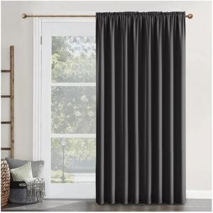 SUPREME BEDDING LTD (DARK GREY, 66 x 84 DOOR CURTAIN) Thermal Insulated Curtains Pencil Pleat/Ring T SUPREME BEDDING LTD (DARK GREY, 66 x 84 DOOR CURTAIN) Thermal Insulated Curtains Pencil Pleat/Ring T