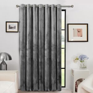 SUPREME BEDDING LTD (SILVER, 66 x 84 DOOR CURTAIN) Thick Velvet Curtains Pair Eyelet Ring Top Curtai SUPREME BEDDING LTD (SILVER, 66 x 84 DOOR CURTAIN) Thick Velvet Curtains Pair Eyelet Ring Top Curtai