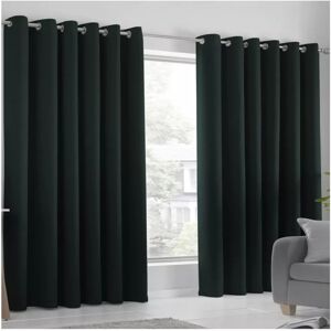 SUPREME BEDDING LTD (BLACK, 90 x 90) Blackout Curtain Pair Eyelet Ring Top Ready Made SUPREME BEDDING LTD (BLACK, 90 x 90) Blackout Curtain Pair Eyelet Ring Top Ready Made