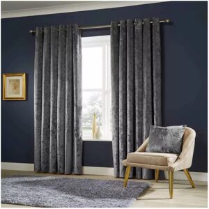 SUPREME BEDDING LTD (GREY, 66 x 54) Soft Velvet Curtains Eyelet Ring Top Ready Made UK SUPREME BEDDING LTD (GREY, 66 x 54) Soft Velvet Curtains Eyelet Ring Top Ready Made UK