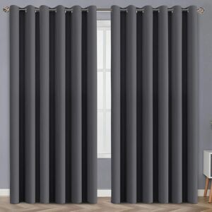 Moonlight Bedding Limited (GREY, 66" Width x 90" Drop) Ready Made Eyelet Silver & Grey Blackout Curtains Moonlight Bedding Limited (GREY, 66" Width x 90" Drop) Ready Made Eyelet Silver & Grey Blackout Curtains