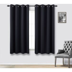 Moonlight Bedding Limited (Black, 46'' x 54'' (PAIR)) BLACKOUT EYELET CURTAINS READY MADE PAIR+2 TIEBACK Moonlight Bedding Limited (Black, 46'' x 54'' (PAIR)) BLACKOUT EYELET CURTAINS READY MADE PAIR+2 TIEBACK