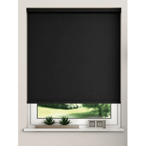 NewEdgeBlinds (90cm) Black 100% Thermal Blackout Roller Blind For Windows NewEdgeBlinds (90cm) Black 100% Thermal Blackout Roller Blind For Windows