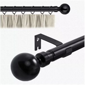 SUPREME BEDDING LTD (70-120 cm (28" - 48" In), Matte Black Curtain Pole) Extendable Curtain Pole Rod SUPREME BEDDING LTD (70-120 cm (28" - 48" In), Matte Black Curtain Pole) Extendable Curtain Pole Rod