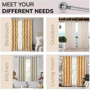 SUPREME BEDDING LTD (70-120 cm (28" - 48" In), Chrome Curtain Pole) Extendable Curtain Pole Rod 28mm SUPREME BEDDING LTD (70-120 cm (28" - 48" In), Chrome Curtain Pole) Extendable Curtain Pole Rod 28mm