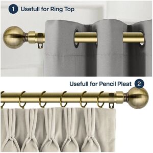 SUPREME BEDDING LTD (70-120 cm (28" - 48" In), Antique Brass Curtain Pole) Extendable Curtain Pole R SUPREME BEDDING LTD (70-120 cm (28" - 48" In), Antique Brass Curtain Pole) Extendable Curtain Pole R