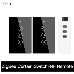 GreenZech (2 US and Remote) 433MHz Smart Touch Curtain Switch Roller Blinds Shutter Wirele GreenZech (2 US and Remote) 433MHz Smart Touch Curtain Switch Roller Blinds Shutter Wirele