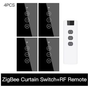 GreenZech (4 US and Remote) 433MHz Smart Touch Curtain Switch Roller Blinds Shutter Wirele GreenZech (4 US and Remote) 433MHz Smart Touch Curtain Switch Roller Blinds Shutter Wirele