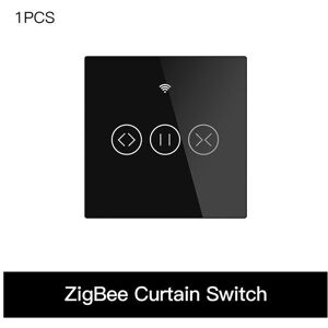 GreenZech (EU Black) 433MHz Smart Touch Curtain Switch Roller Blinds Shutter Wireless Cont GreenZech (EU Black) 433MHz Smart Touch Curtain Switch Roller Blinds Shutter Wireless Cont