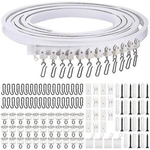 Unbranded 5 Meters Bendable Ceiling Curved Curtain Track Flexible Ceiling Curtain A Unbranded 5 Meters Bendable Ceiling Curved Curtain Track Flexible Ceiling Curtain A