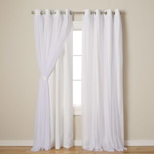 Town & Country EH8256-09 2-84G Catarina Layered Solid Blackout and Sheer Window Curtain Panel P Town & Country EH8256-09 2-84G Catarina Layered Solid Blackout and Sheer Window Curtain Panel P