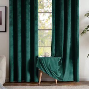 Yorkshire Bedding (66" x 72" (168cm x 183cm), Green Emerald) Crushed Velvet Blackout Curtain Pair Yorkshire Bedding (66" x 72" (168cm x 183cm), Green Emerald) Crushed Velvet Blackout Curtain Pair