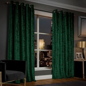 Yorkshire Bedding (66" x 90" (168cm x 228cm), Green Emerald) Crushed Velvet Blackout Curtain Pair Yorkshire Bedding (66" x 90" (168cm x 228cm), Green Emerald) Crushed Velvet Blackout Curtain Pair