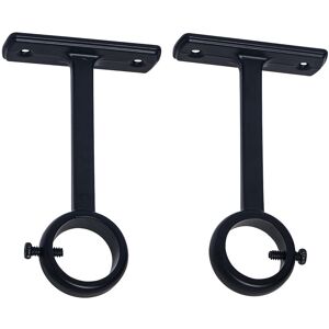 Tlily Heavy-Duty Ceiling Mount Curtain Rod Brackets - 1-Inch Rod Holder, Black, 2-Pack Tlily Heavy-Duty Ceiling Mount Curtain Rod Brackets - 1-Inch Rod Holder, Black, 2-Pack