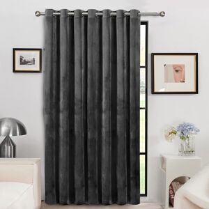 Imperial Rooms (Charcoal, 66" x 84" (167cm x 213cm)- Door Curtain Single Panel) Velvet Curtains Imperial Rooms (Charcoal, 66" x 84" (167cm x 213cm)- Door Curtain Single Panel) Velvet Curtains