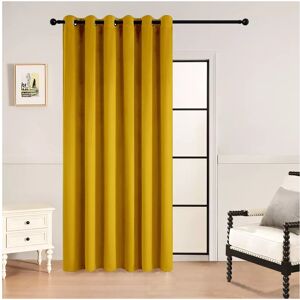 Moonlight Bedding Limited (Ochre) Blackout Velvet Door Curtains Ringtop Eyelet Single Panel Curtain with T Moonlight Bedding Limited (Ochre) Blackout Velvet Door Curtains Ringtop Eyelet Single Panel Curtain with T