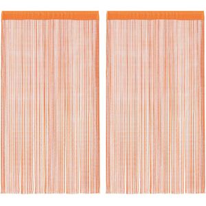 (orange, 140 cm) vidaXL 2x String Curtains Room Divider Background 100/140x250 c (orange, 140 cm) vidaXL 2x String Curtains Room Divider Background 100/140x250 c