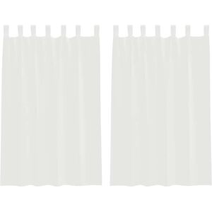 vidaXL White Voile Curtains with Rod Pockets - Curtain Type vidaXL White Voile Curtains with Rod Pockets - Curtain Type