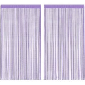 (purple) vidaXL 2x String Curtains Room Divider Background 100/140x250 cm Multi (purple) vidaXL 2x String Curtains Room Divider Background 100/140x250 cm Multi