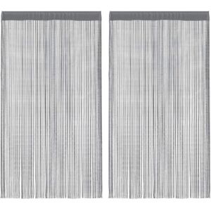 (anthracite) vidaXL 2x String Curtains Room Divider Background 100/140x250 cm Mu (anthracite) vidaXL 2x String Curtains Room Divider Background 100/140x250 cm Mu