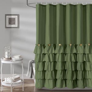 COL-LEGNO Seasonwood Sage Green Shower Curtain for Bathroom Cute Ruffle Shower Curtain 72 COL-LEGNO Seasonwood Sage Green Shower Curtain for Bathroom Cute Ruffle Shower Curtain 72