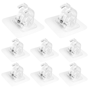 Markenlos 8PCS No Drill Curtain Rod Brackets Curtain Rod Holder Hooks for Home Markenlos 8PCS No Drill Curtain Rod Brackets Curtain Rod Holder Hooks for Home