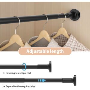 YouseaHome (90-160cm) No Drill Curtain Rail - Expandable Tension Rod for Shower/Closet/Wind YouseaHome (90-160cm) No Drill Curtain Rail - Expandable Tension Rod for Shower/Closet/Wind