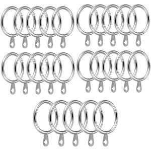 Typecat 24 Pack Metal Curtain Rings, 30mm Internal Diameter Eyelets for Poles, Rods and Typecat 24 Pack Metal Curtain Rings, 30mm Internal Diameter Eyelets for Poles, Rods and