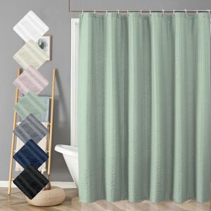 Aiyufeng Moga Sage Green Shower Curtain 3D Embossed Cloth Shower Curtain for Ba Aiyufeng Moga Sage Green Shower Curtain 3D Embossed Cloth Shower Curtain for Ba