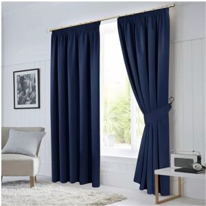 Yorkshire Bedding (66" x 90"-(168cm x 228cm), Blue-Pencil Pleat) 100% Blackout Curtains Plain Penc Yorkshire Bedding (66" x 90"-(168cm x 228cm), Blue-Pencil Pleat) 100% Blackout Curtains Plain Penc