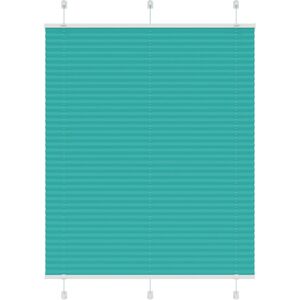 vidaXL Pleated Fabric Blinds - 105x100cm, Petrol Green - Window Covering vidaXL Pleated Fabric Blinds - 105x100cm, Petrol Green - Window Covering
