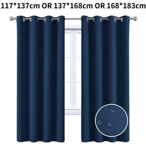 Unbranded (Navy Blue, 168*183cm/66.14*72.05in) Insulated Blackout Curtains Paired Window P Unbranded (Navy Blue, 168*183cm/66.14*72.05in) Insulated Blackout Curtains Paired Window P