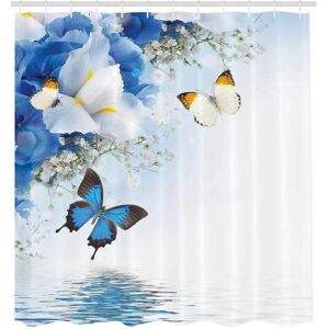 Unbranded Floral Shower Curtain, Pond Exotic Flowers, Fabric Bathroom Decor Set with Hooks Unbranded Floral Shower Curtain, Pond Exotic Flowers, Fabric Bathroom Decor Set with Hooks