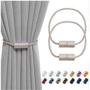 Unbranded (Beige) 2-Pack Magnetic Curtain Ties,Handmade Woven Rope Curtain Holder Convenie Unbranded (Beige) 2-Pack Magnetic Curtain Ties,Handmade Woven Rope Curtain Holder Convenie