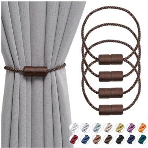 Unbranded (Dark coffee) 2-Pack Magnetic Curtain Ties,Handmade Woven Rope Curtain Holder Co Unbranded (Dark coffee) 2-Pack Magnetic Curtain Ties,Handmade Woven Rope Curtain Holder Co