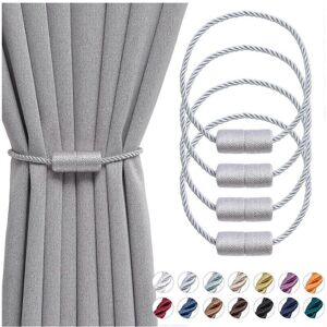 Unbranded (Gray) 2-Pack Magnetic Curtain Ties,Handmade Woven Rope Curtain Holder Convenien Unbranded (Gray) 2-Pack Magnetic Curtain Ties,Handmade Woven Rope Curtain Holder Convenien