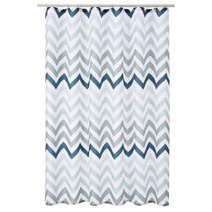 Unbranded Fabric Shower Curtain - 72 x 72 Inch, Blue Ombre Chevron for bathroom Unbranded Fabric Shower Curtain - 72 x 72 Inch, Blue Ombre Chevron for bathroom