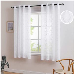 Unbranded 2 Elegant Pure Morocco Sheer Curtain Panels for Windows 140x145cm (WxH) White - Unbranded 2 Elegant Pure Morocco Sheer Curtain Panels for Windows 140x145cm (WxH) White -