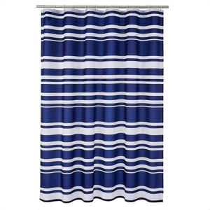Unbranded Fabric Shower Curtain - 72 x 72 Inch, Navy Blue Stripe for bathroom Unbranded Fabric Shower Curtain - 72 x 72 Inch, Navy Blue Stripe for bathroom
